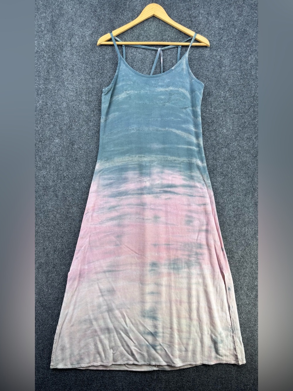 Y2K Hard Tail Tie Dyed Strappy Maxi Dress Resortwear Vacation Beach Women’s S
